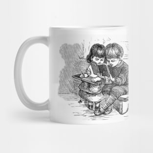 1880's Children Studying Mug